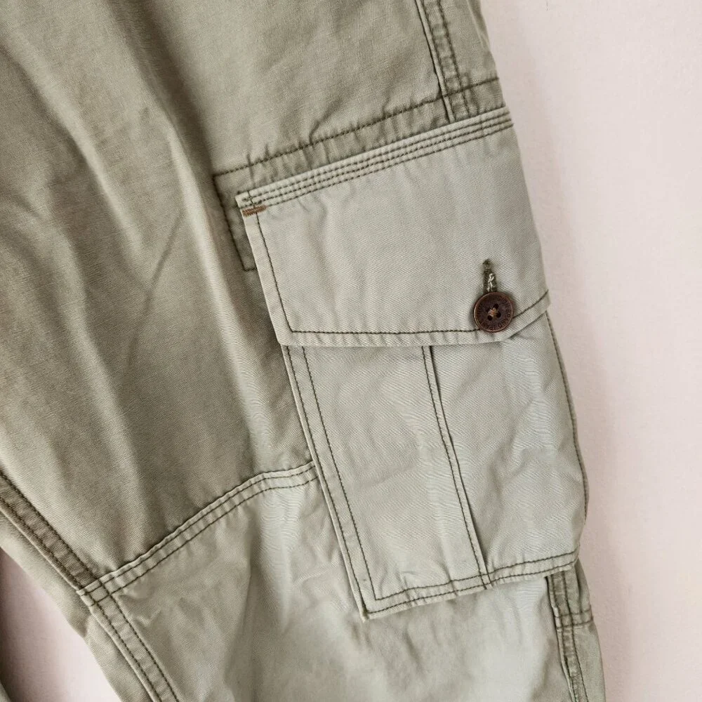 True Religion Green Special Ops Cargo Pants Utility Safari Y2K Military Army 40